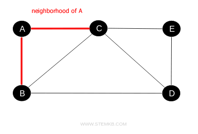 example of a vertex's neighborhood
