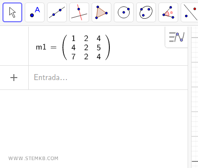 criar uma matriz quadrada com 3 linhas e 3 colunas