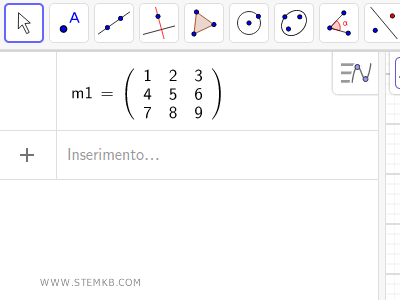 inserir uma matriz quadrada com 3 linhas e 3 colunas