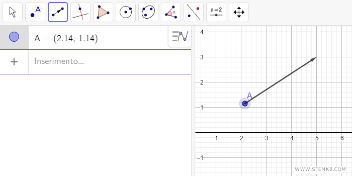 desenhando um vetor no plano