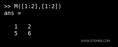 como extrair uma submatriz 2x2