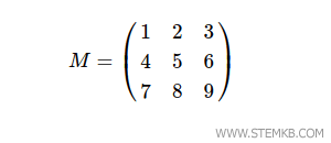 Um exemplo de uma matriz