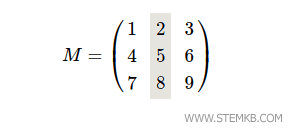 A segunda coluna da matriz