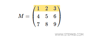 selecionar a primeira linha da matriz