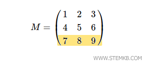 obter a terceira linha da matriz