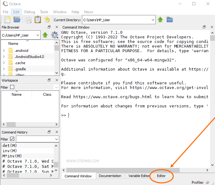 criação de um novo script