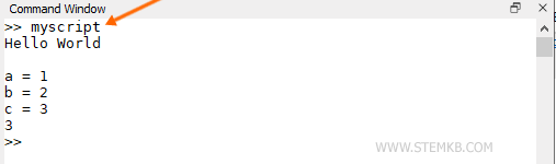 Outra forma de executar um script