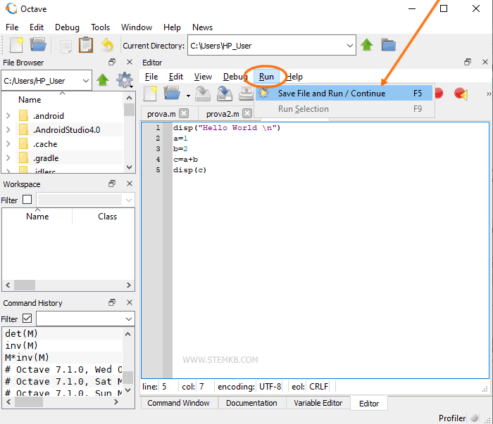 como executar o script