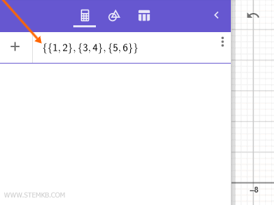 como criar uma matriz retangular no Geogebra