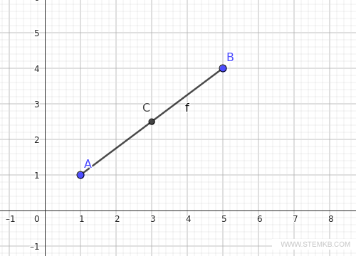 o ponto m&eacute;dio de um segmento