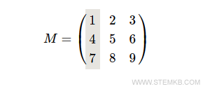 a primeira coluna da matriz