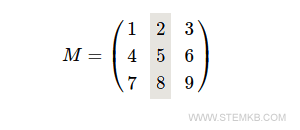 a segunda coluna da matriz