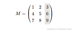 a terceira coluna da matriz
