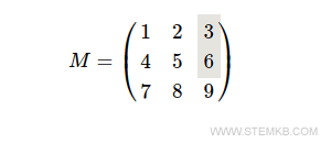 a primeira e segunda linha da terceira coluna