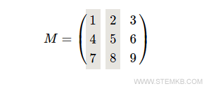 as duas primeiras linhas da matriz