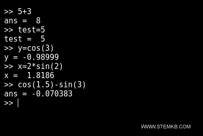 Janela de comandos do Octave