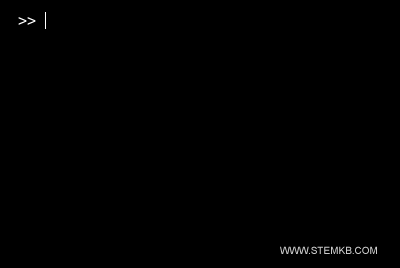 A janela de comandos está limpa.