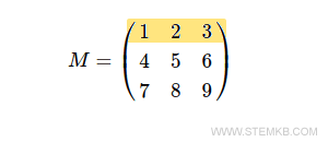 Isto lhe fornecer&aacute; a primeira linha da matriz.