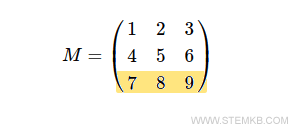 Eis a terceira linha da matriz.