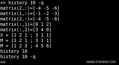 &Uacute;ltimos comandos