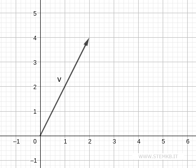 Exemplo de vetor em 2D