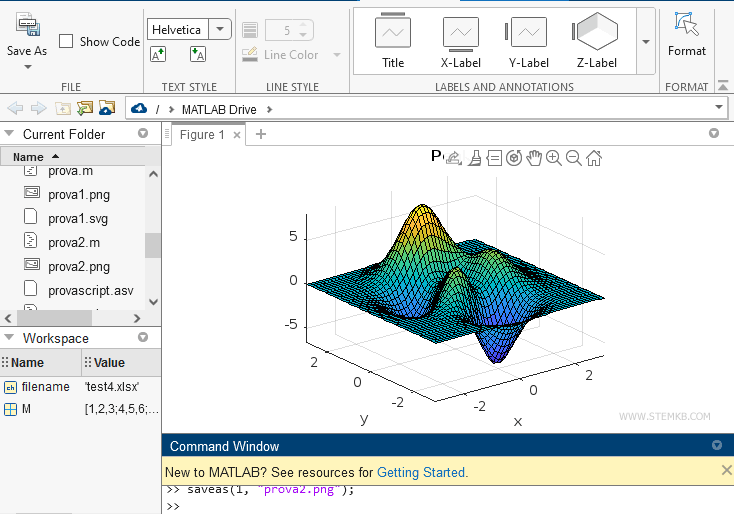 Arquivos de imagem no diret&oacute;rio de trabalho do Matlab