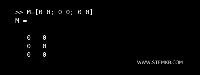exemplo de matriz zerada